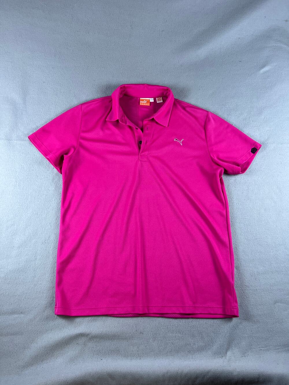 Puma Sportlifestyle Performance Golf Polo Shirt Mens L Bright Pink Short Sleeve